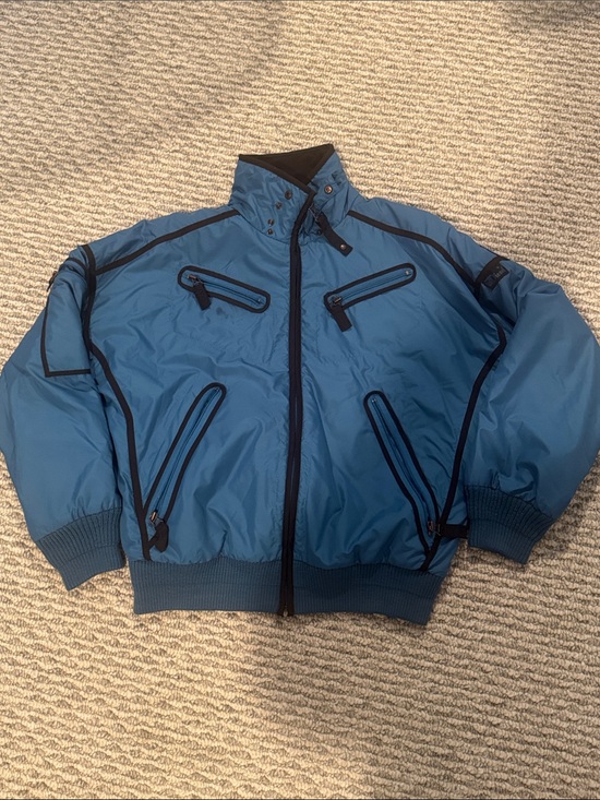 Diesel Other - Diesel Men's Blue Puffer Jacket with Black Trim